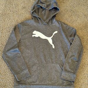 Puma Charcoal Hoodie with White Emblem